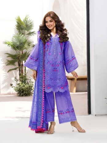 Premium Sobai Nazir Lawn Embroidered Suit – Luxury 102/86 Fabric