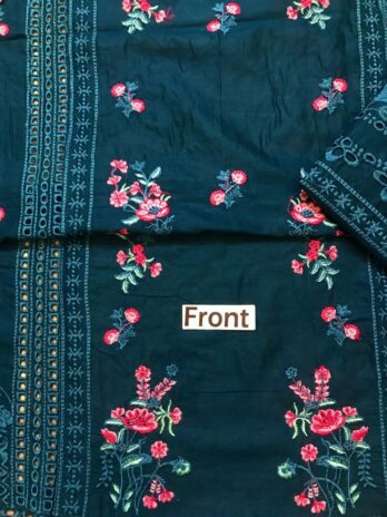 Azure Branded Embroidered Lawn Suit – Chicken Kari Front with Khaadi Net Dupatta (3-Piece)