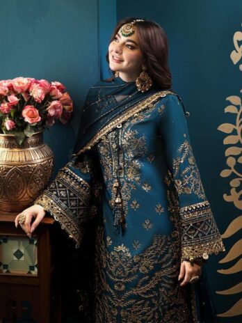 Asim Jofa Chiffon Embroidered 3-Piece Unstitched Suit – Sequence & Zari Work