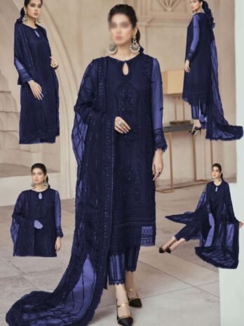 Luxury Handwork Net Wedding Suit – Premium Unstitched Festive Collection
